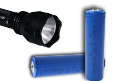 18650锂电池强光手电筒带帽3.7V锂电池